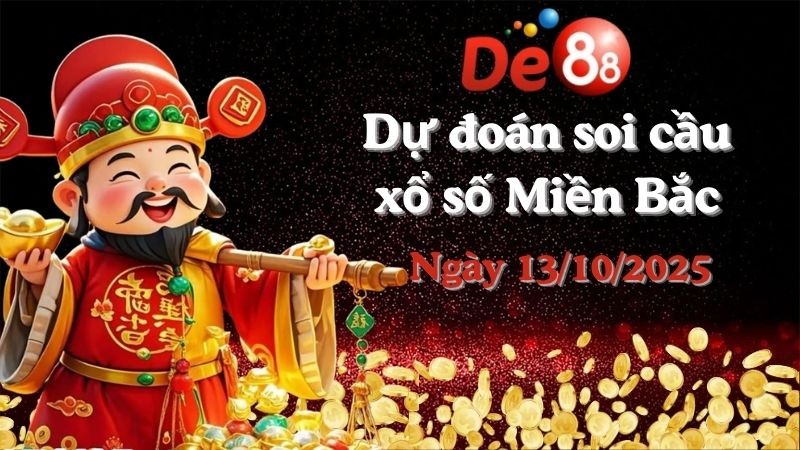 DE88 Dự đoán soi cầu xổ số miền Bắc hôm nay ngày 13/10/2025 [Đỉnh Nhất]